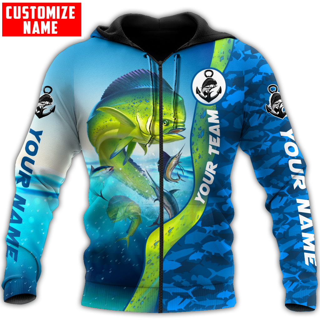 Custom name Mahi mahi fishing Team Billfish 3D Design Printed Shirts