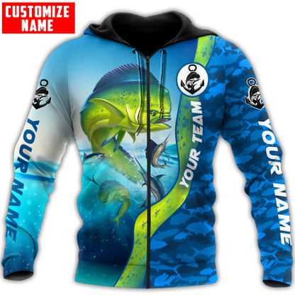 Custom name Mahi mahi fishing Team Billfish 3D Design Printed Shirts