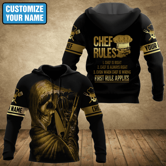 Customized Name Chef  3D All Over Printed Unisex Shirts