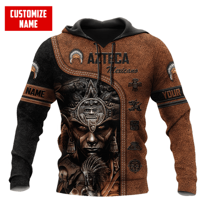 Personalized Name Azteca Mexicano 3D All Over Printed Hoodie