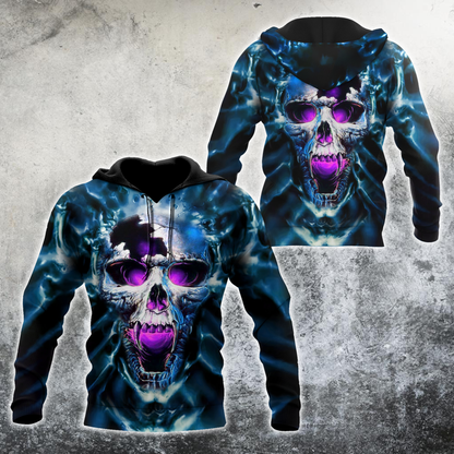 Purple Screaming Skull Hoodie For Men And Women MH23012104