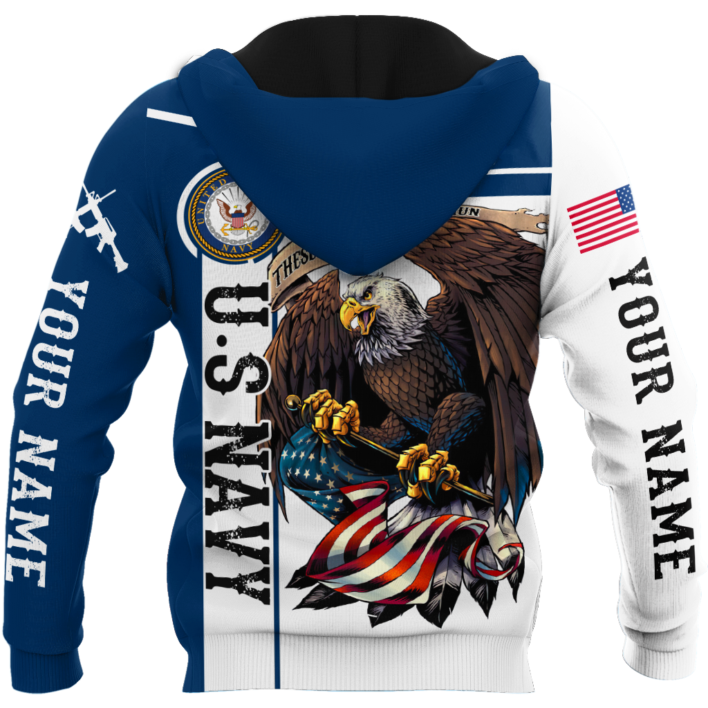 Custom name US Navy Veteran 3d printed shirts Proud Military NTN18052104