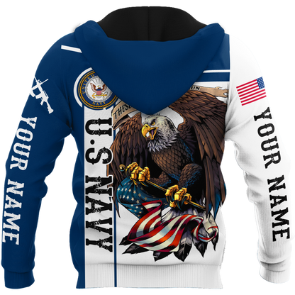 Custom name US Navy Veteran 3d printed shirts Proud Military NTN18052104