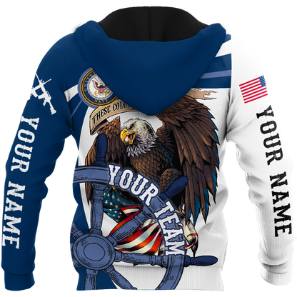 Custom name US Navy Veteran Team Boat 3d printed shirts Proud Military NTN18052105