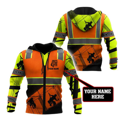 Premium Personalized 3D Printed Window Cleaner Shirts MEI