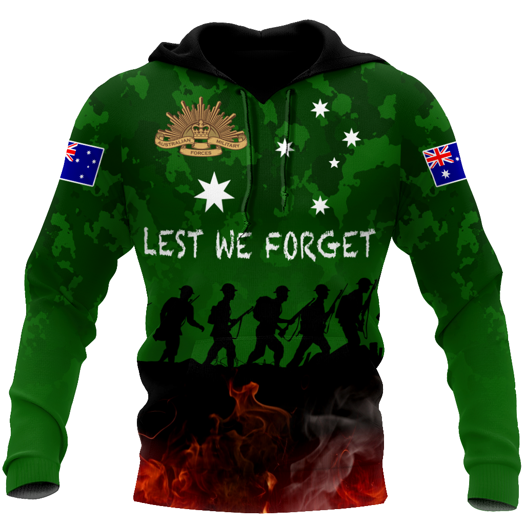Premium Anzac Day Lest We Forget 3D Printed Unisex Shirts TN