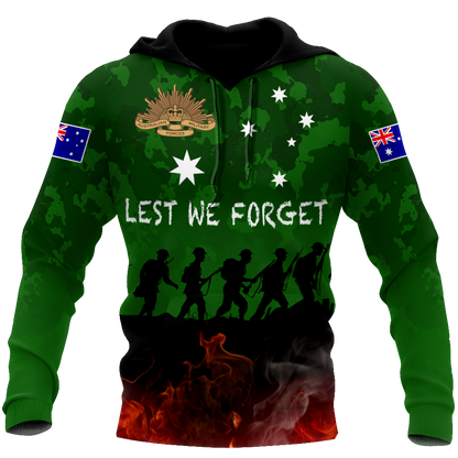 Premium Anzac Day Lest We Forget 3D Printed Unisex Shirts TN