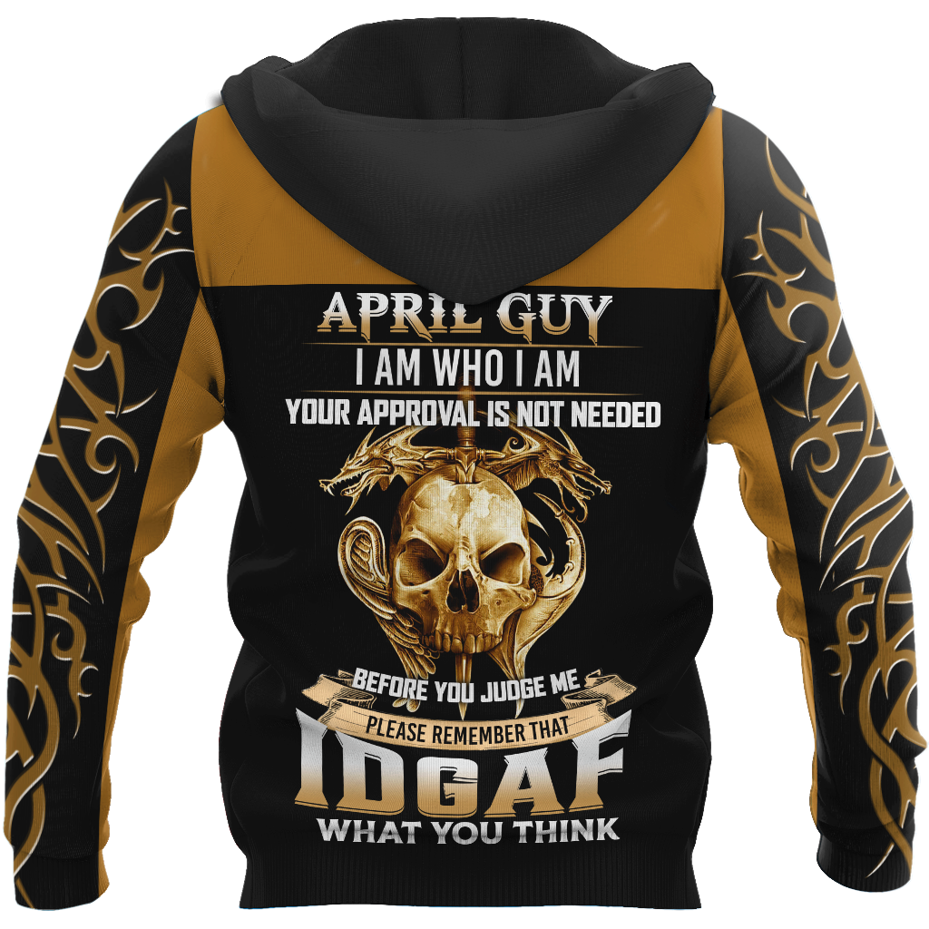 April Guy Skull 3D All Over Printed Unisex Hoodie
