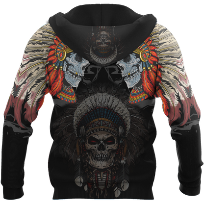 Native Skull 3D All Over Printed Hoodie Shirts For Men And Women MH09122003