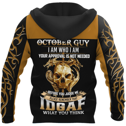 October Guy Skull 3D All Over Printed Shirts For Men and Women