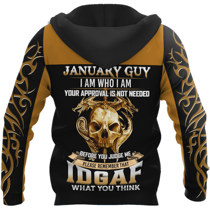 January Guy Skull 3D All Over Printed Shirts For Men and Women MH1012200S1