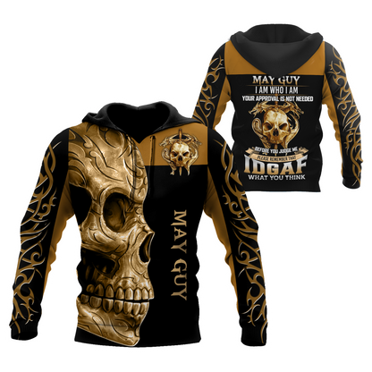May Guy Skull 3D All Over Printed Hoodie