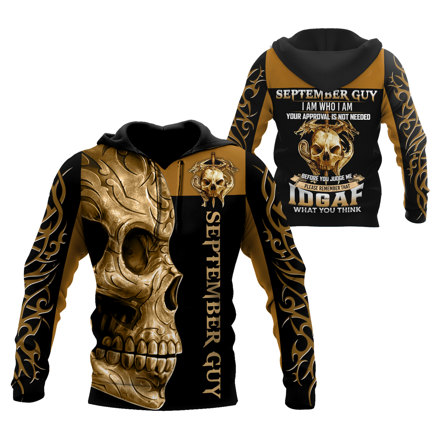 September Guy Skull 3D All Over Printed Shirts For Men and Women