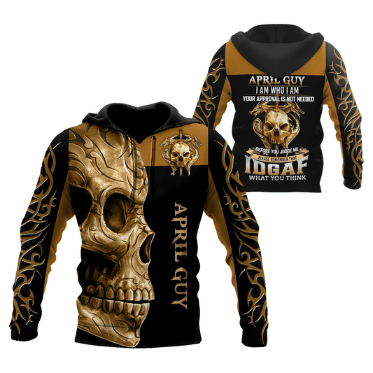 April Guy Skull 3D All Over Printed Unisex Hoodie