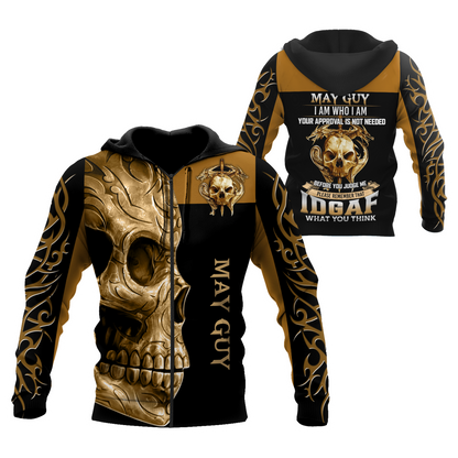 May Guy Skull 3D All Over Printed Hoodie