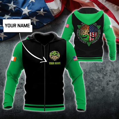 3D All Over Printed Irish  St Patrick Day  Unisex Shirts Custom Name XT