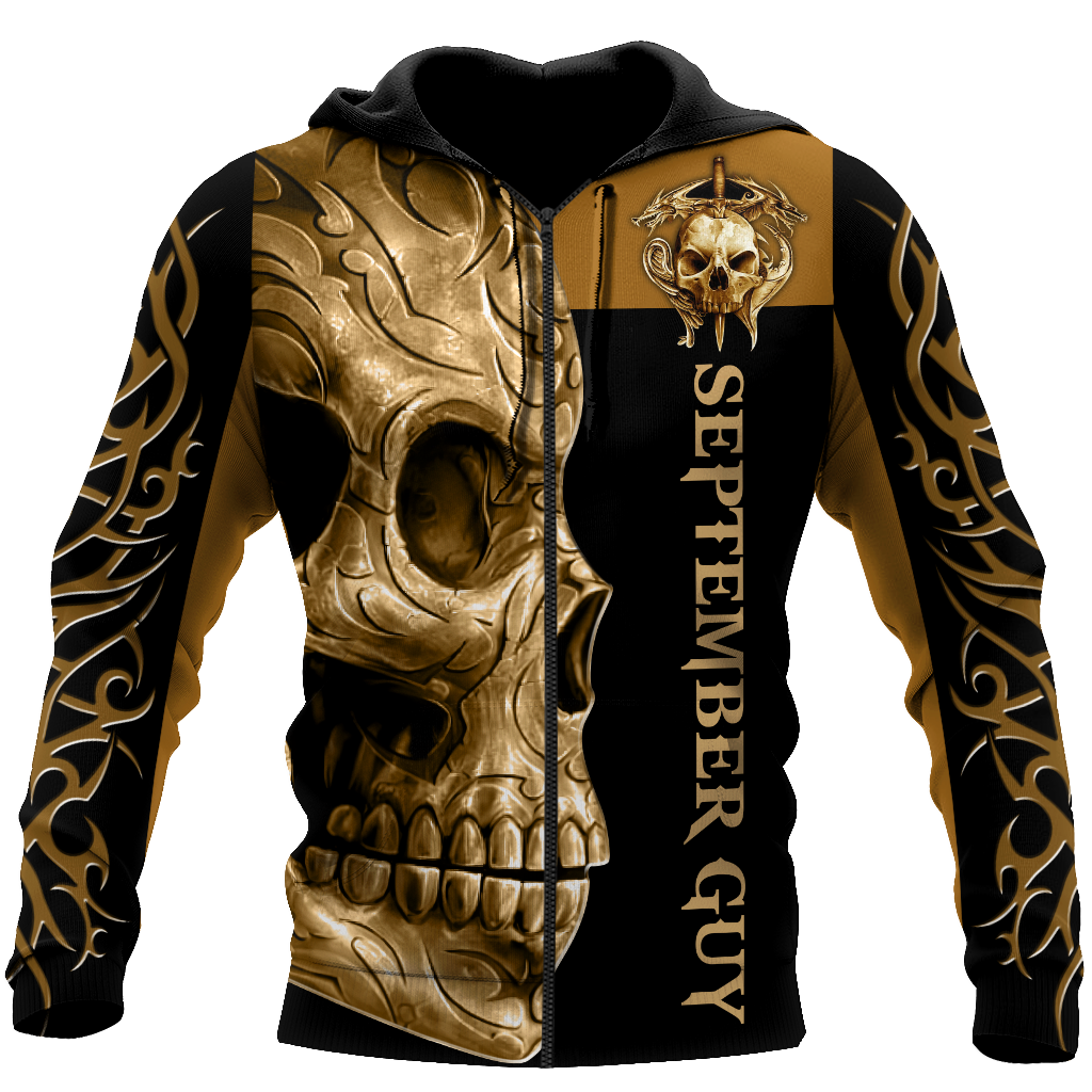 September Guy Skull 3D All Over Printed Shirts For Men and Women