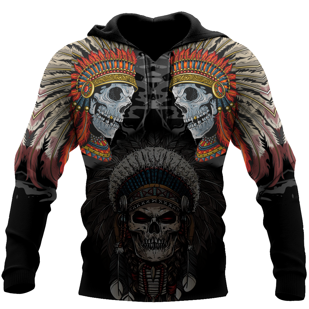 Native Skull 3D All Over Printed Hoodie Shirts For Men And Women MH09122003