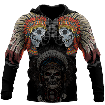 Native Skull 3D All Over Printed Hoodie Shirts For Men And Women MH09122003