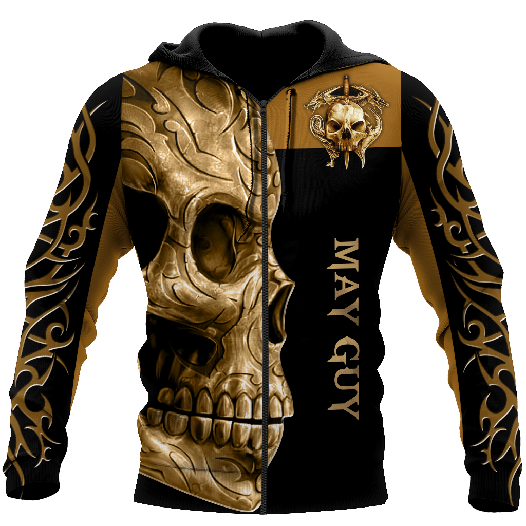 May Guy Skull 3D All Over Printed Hoodie