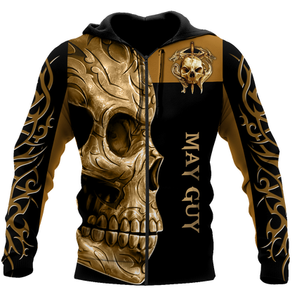 May Guy Skull 3D All Over Printed Hoodie