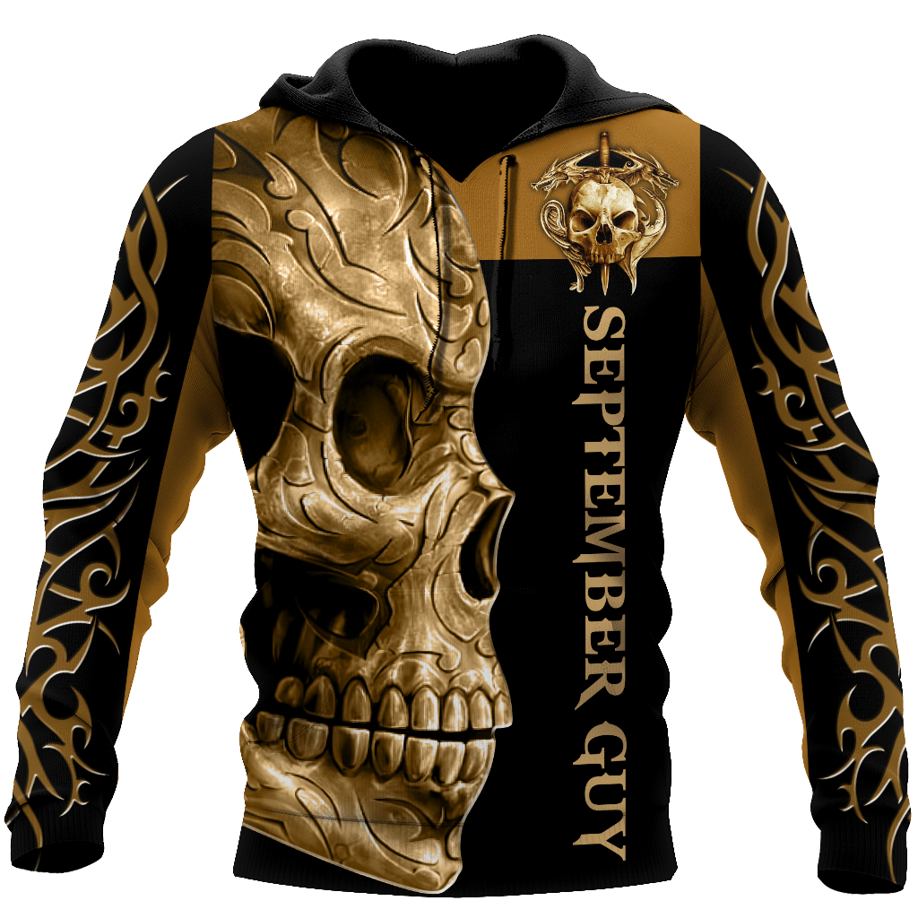 September Guy Skull 3D All Over Printed Shirts For Men and Women