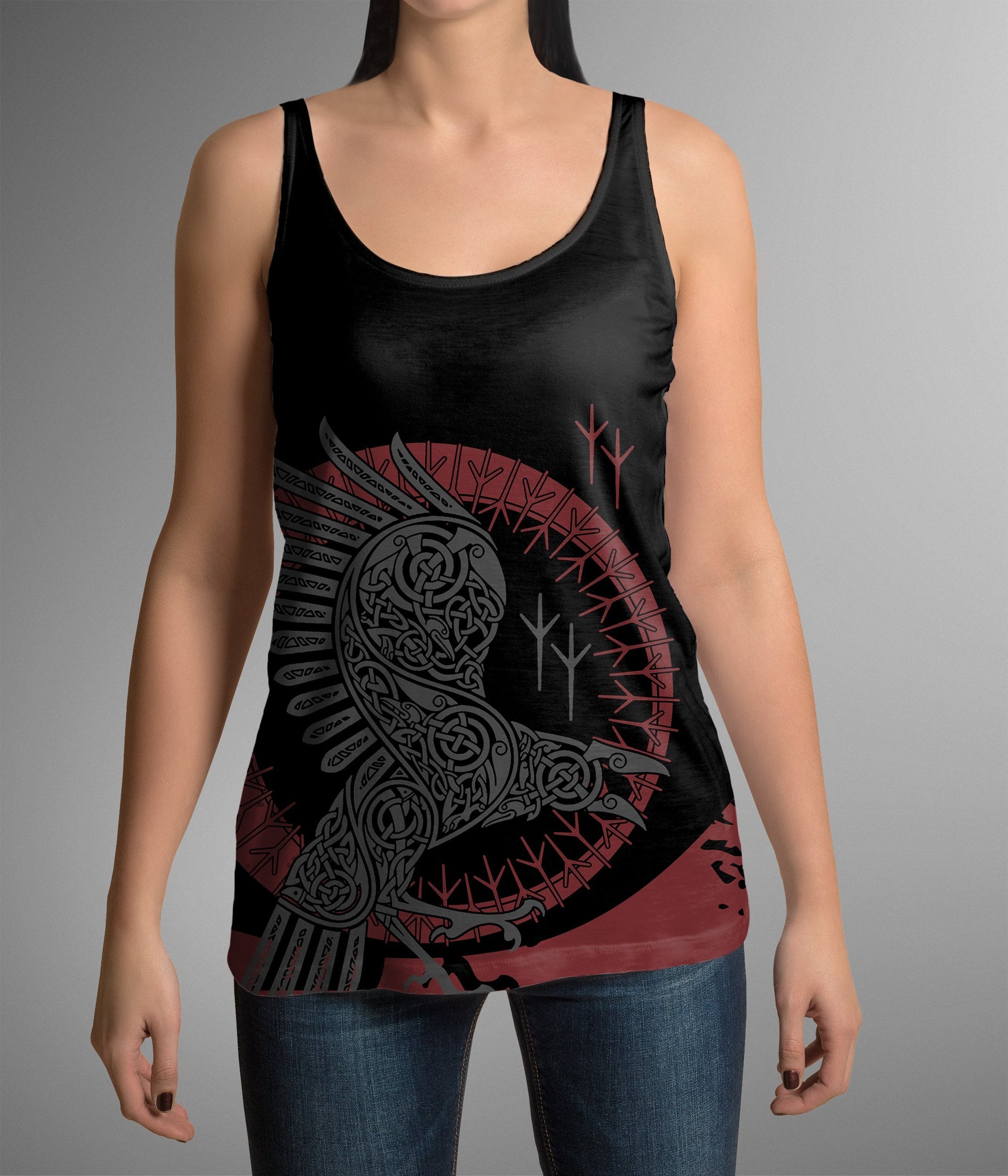 Viking Raven Pullover-ALL OVER PRINT HOODIES-HP Arts-Hoodie-S-Vibe Cosy™