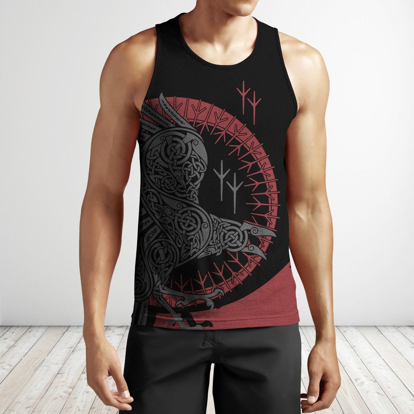 Viking Raven Pullover-ALL OVER PRINT HOODIES-HP Arts-Men's Tank Top-S-Vibe Cosy™