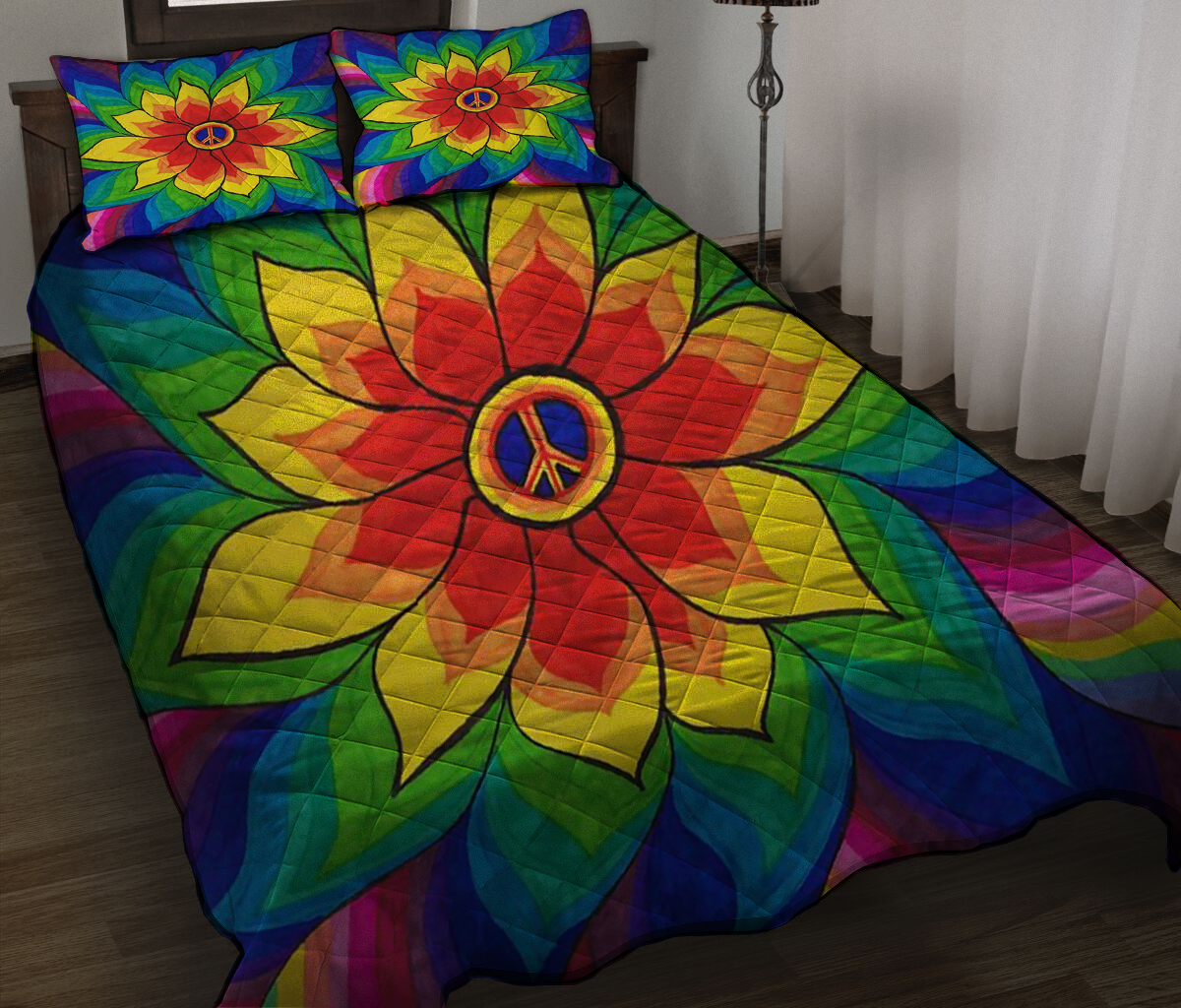 Colorful Hippie Quilt Bedding Set by SUN AM170421-Quilt-SUN-Queen-Vibe Cosy™