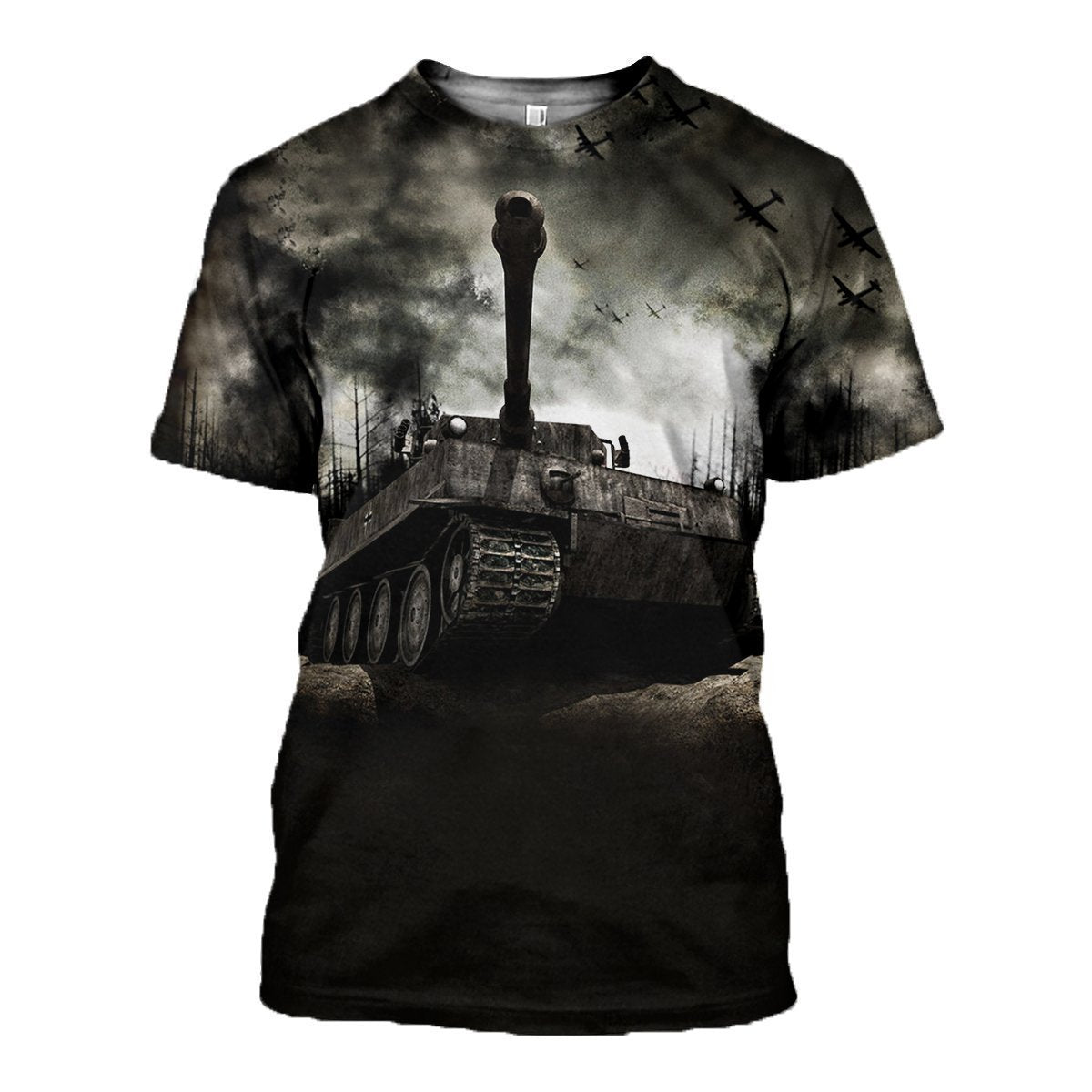 3D All Over Printed Tiger tank T-shirt Hoodie-Apparel-HP Arts-T-Shirt-S-Vibe Cosy™