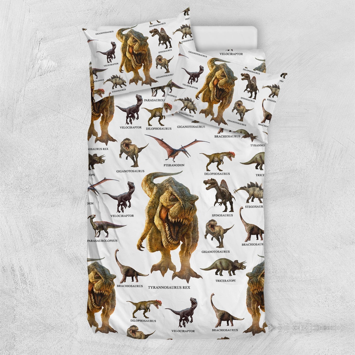 Bedding Set - Dinosaurs Collection-Bedding Set-HP Arts-AU Single-White-Vibe Cosy™