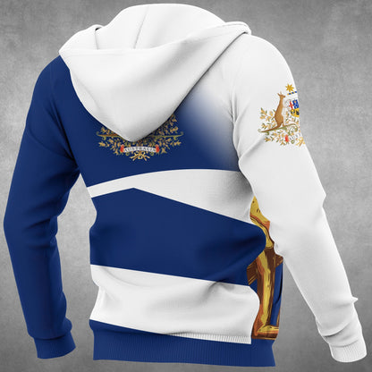 Kangaroo And Boomerang Of Australia Hoodie-Apparel-HD09-Zip -Up Hoodie-S-Vibe Cosy™
