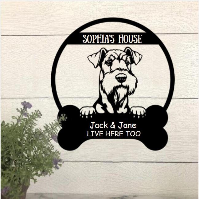 Dog Lovers Personalized Funny Metal Sign Dog House