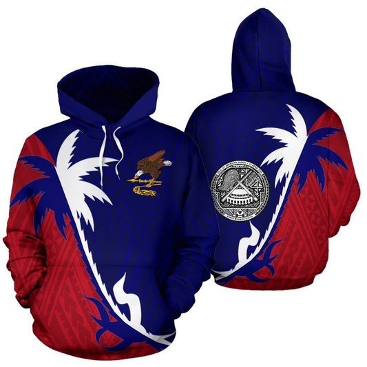 American Samoa Coconut Tree Hoodie PL-Apparel-PL8386-Hoodie-S-Vibe Cosy™