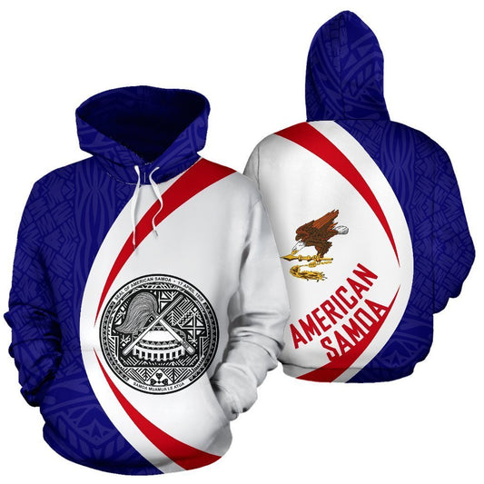American Samoa Flag Polynesian Hoodie - Circle PL-Apparel-PL8386-Hoodie-S-Vibe Cosy™
