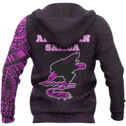 American Samoa In My Heart Polynesian Hoodie Pink PL-Apparel-PL8386-Zipped Hoodie-S-Vibe Cosy™