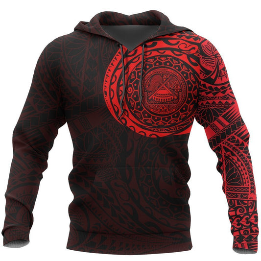 American Samoa In My Heart Polynesian Hoodie Red PL-Apparel-PL8386-Hoodie-S-Vibe Cosy™