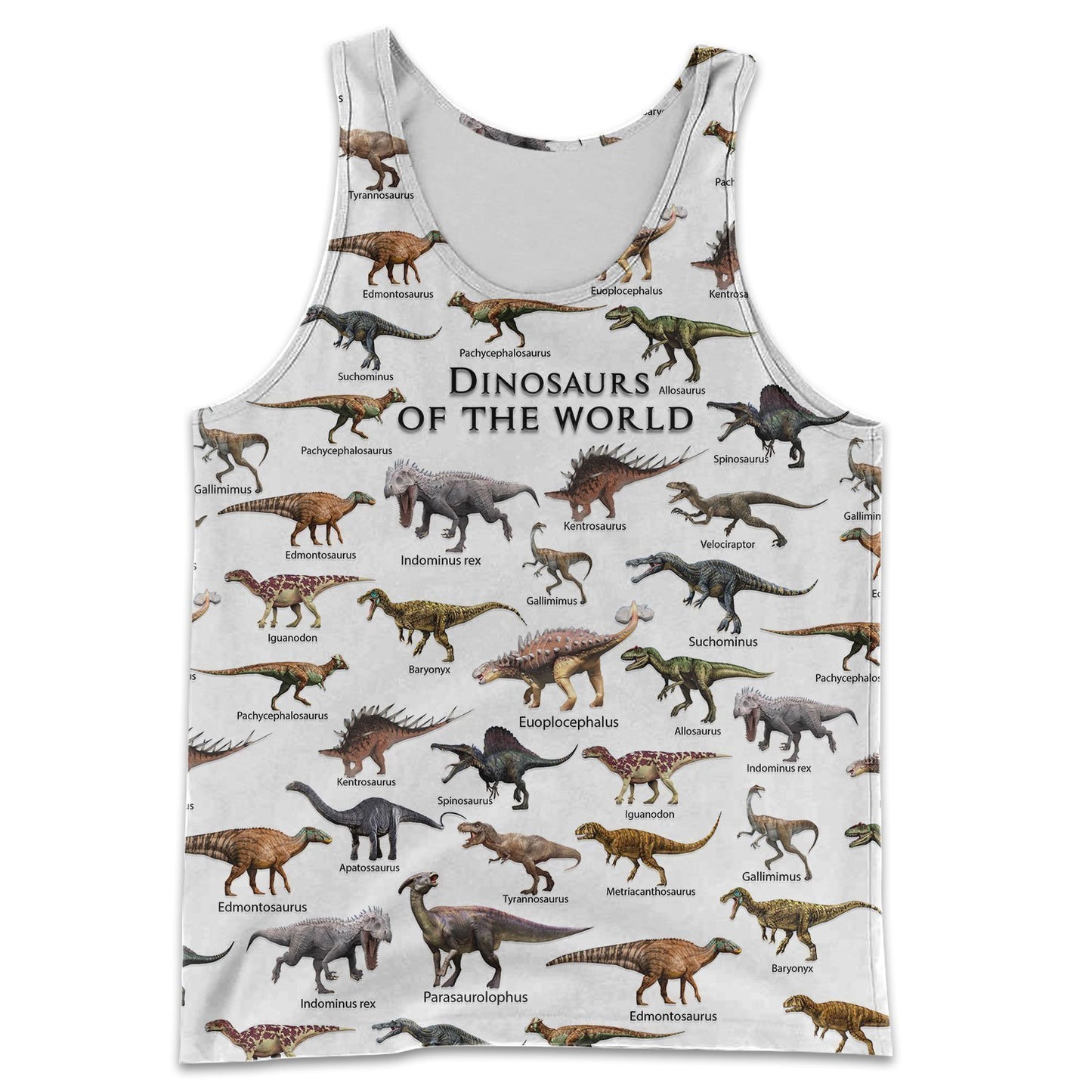 3D All Over Printed Dinosaurs Shirts and Shorts-3D All Over Printed Clothes-HP Arts-Tank Top-S-Vibe Cosy™