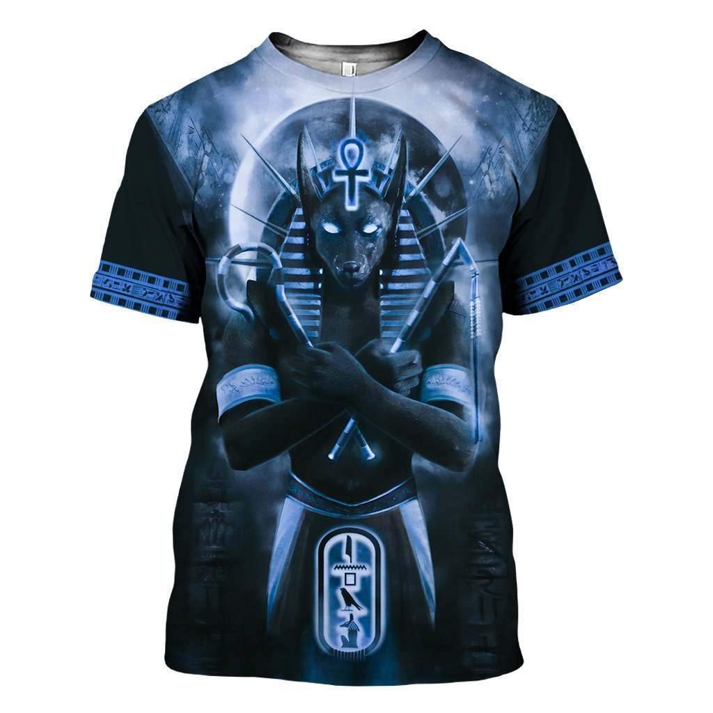 Anubis Blue 3D All Over Printed Clothes-Apparel-MP-T-Shirt-S-Vibe Cosy™