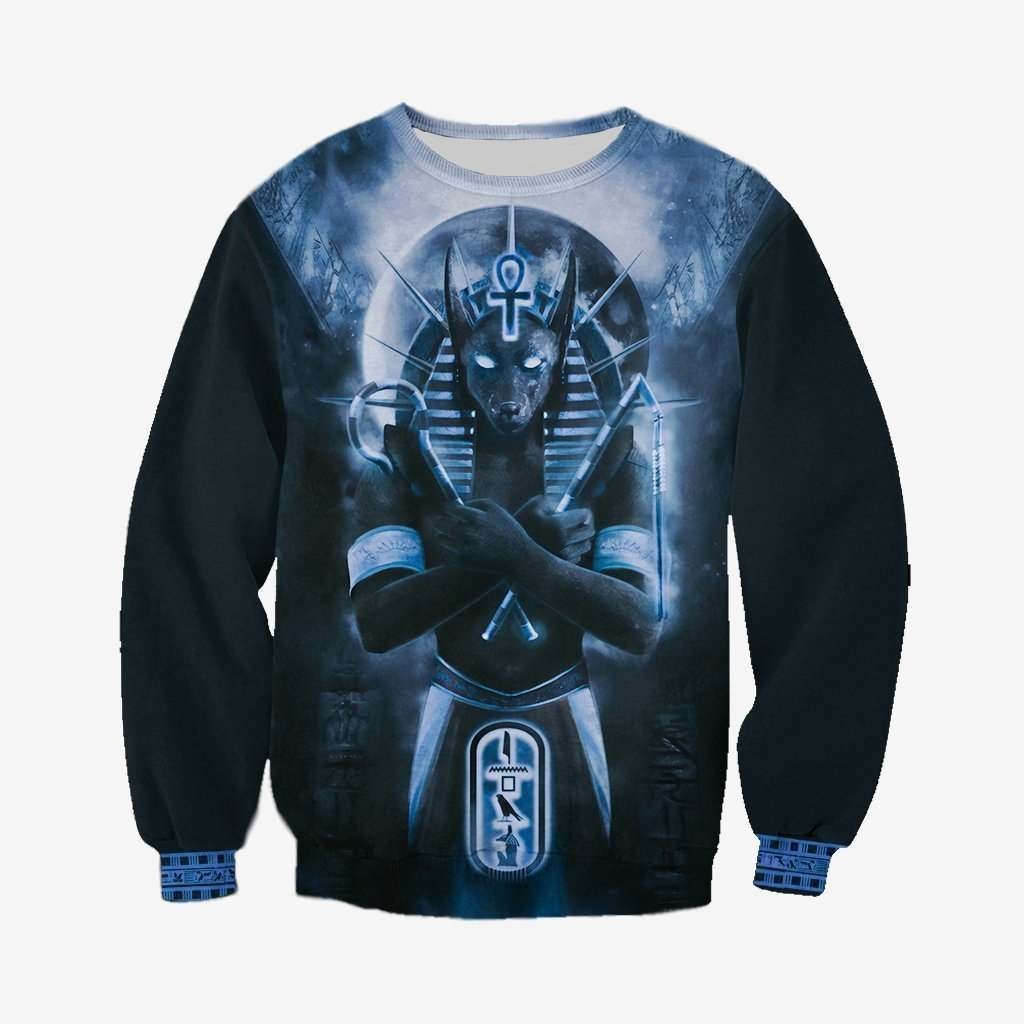 Anubis Blue 3D All Over Printed Clothes-Apparel-MP-Sweat Shirt-S-Vibe Cosy™