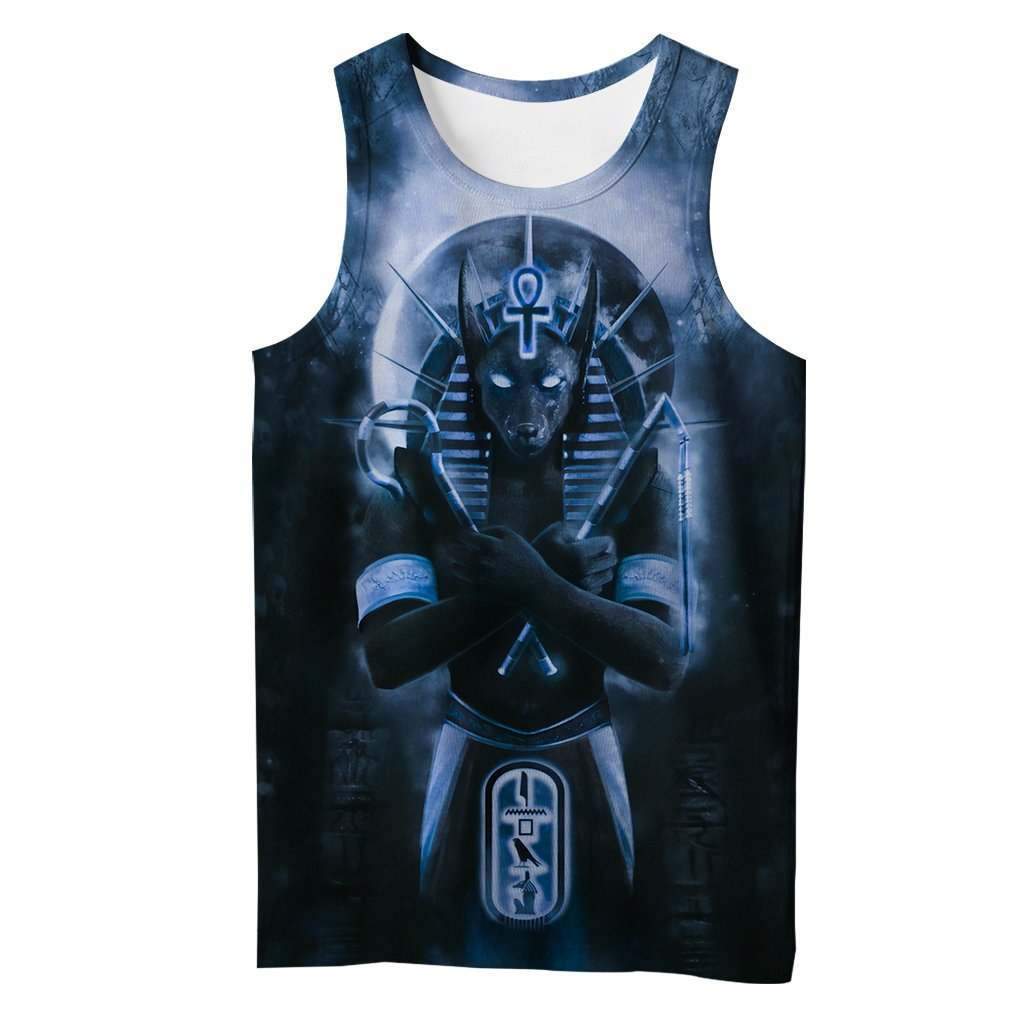 Anubis Blue 3D All Over Printed Clothes-Apparel-MP-Tank Top-S-Vibe Cosy™