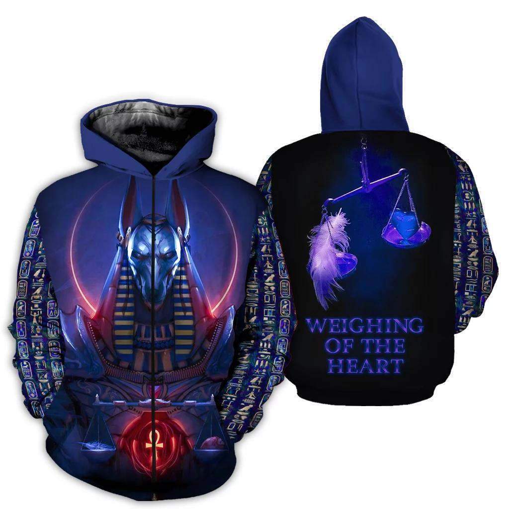 Anubis Blue Nice 3D All Over Printed Clothes-Apparel-MP-Zipped Hoodie-S-Vibe Cosy™