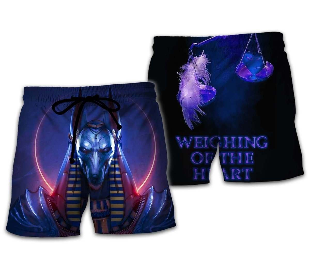 Anubis Blue Nice 3D All Over Printed Clothes-Apparel-MP-Shorts-S-Vibe Cosy™
