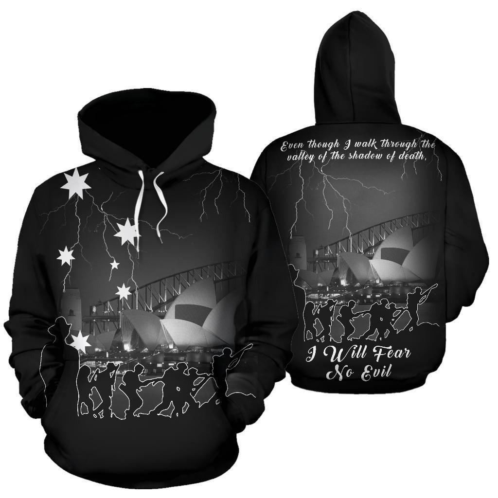 Anzac Australia Lest We Forget Hoodie Sydney Opera House NNK 1440-Apparel-NNK-Hoodie-S-Vibe Cosy™