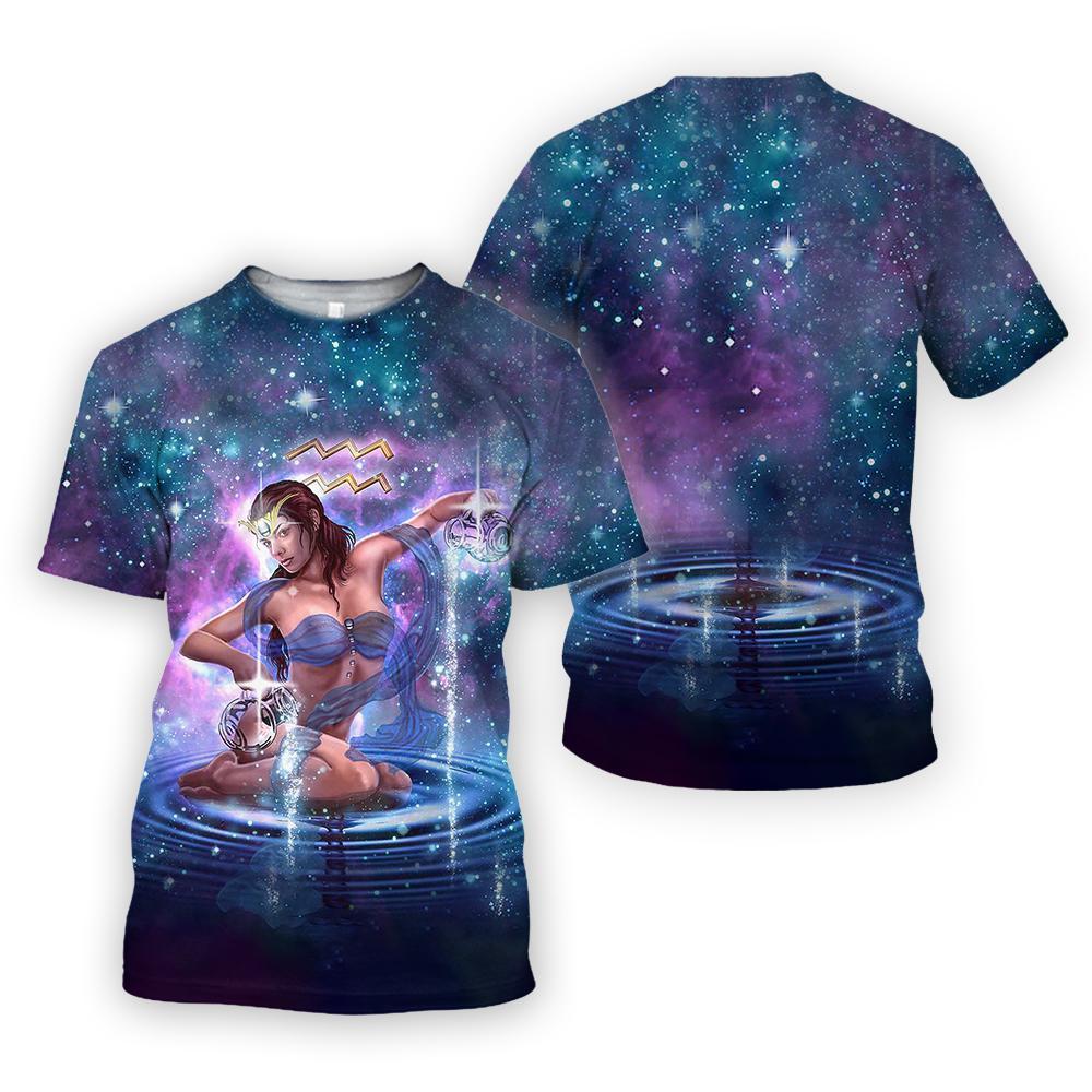 All Over Printed Aquarius Hoodie-Apparel-HbArts-T-Shirt-S-Vibe Cosy™