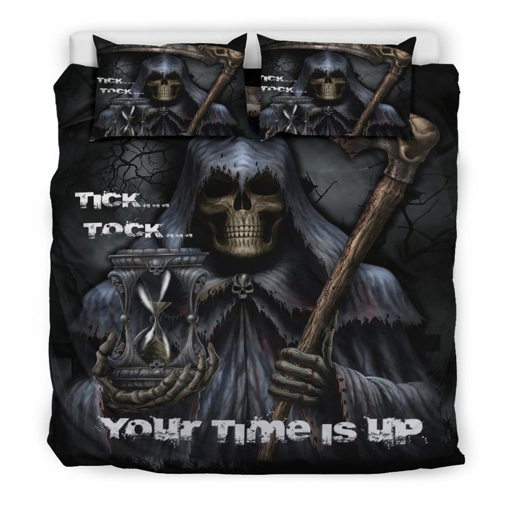 Tick...Tock...your time is up bedding sets-Bedding Set-6teenth Outlet-Bedding Set - Black - Tick...Tock...your time is up bedding sets-King-Vibe Cosy™