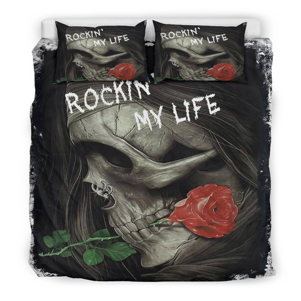 Rockin' my life bedding sets-Bedding Set-6teenth Outlet-Bedding Set - Black - Rockin' my life bedding sets-King-Vibe Cosy™