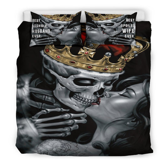 A*shole husband and sp*iled wife bedding sets-Bedding Set-6teenth Outlet-King-Vibe Cosy™