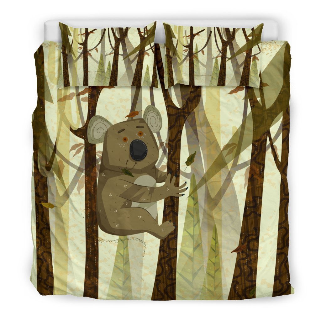 Australia Koala Bedding Set k7-BEDDING SETS-HP Arts-Bedding Set - Beige - Australia Koala Bedding Set K2 1-King-Vibe Cosy™