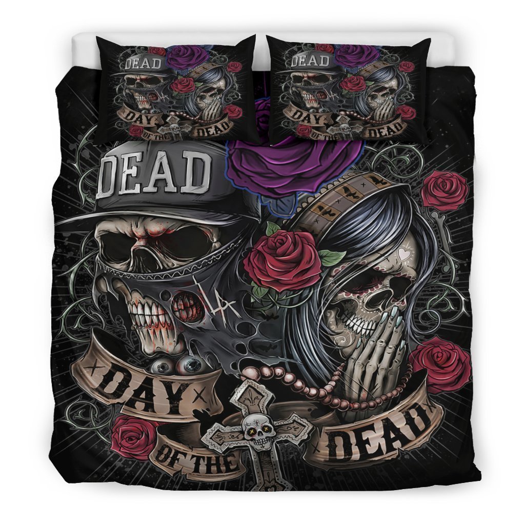 Day of the Dead Bedding Sets-6teenth Outlet-King-Vibe Cosy™
